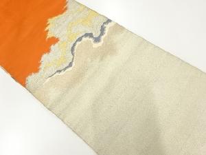 アンティーク　綴れ霞模様織り出し名古屋帯（材料）